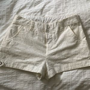 Free People White Eyelet Shorts Sz S